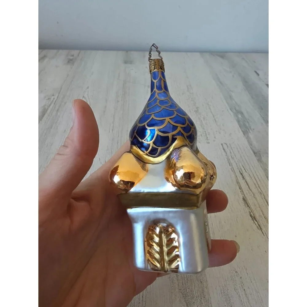 Moroccan glass mercury ornament building Xmas‎ tree vintage